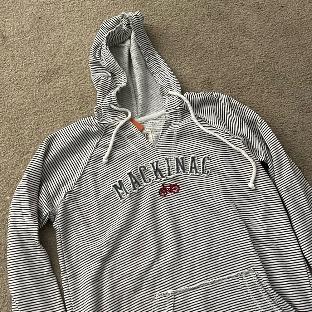 Mackinac Distressed Hoodie Sweatshirt